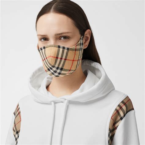 Burberry Vintage Check Cotton Face Mask 